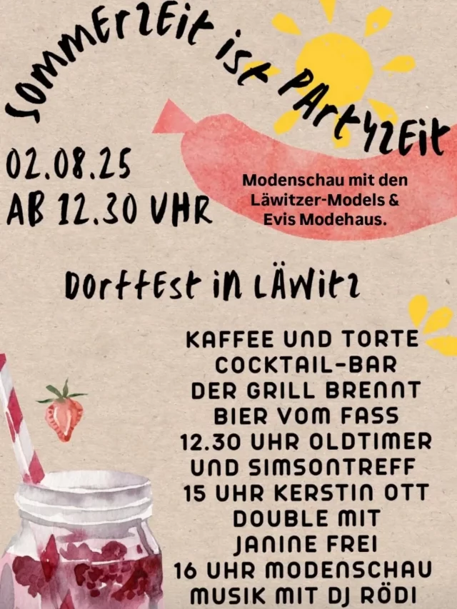 Samstag um 16 Uhr starten wir mit den Läwitzer-Models eine Modenschau. Zu sehen gibt es die aktuelle Kollektion für Damen und Herren.
Wir freuen uns schon auf euch 😃.
.
.
.
.
#modenschau #läwitz #saaleorlakreis #schleiz #saalburgebersdorf #badlobenstein #zeulenroda #pahren #pausa #stelzendorf #thüringen #thüringen_erleben #thüringervogtland #fashionlover #fashionshow #dorfleben #dorffest #triebes #auma #langenwolschendorf