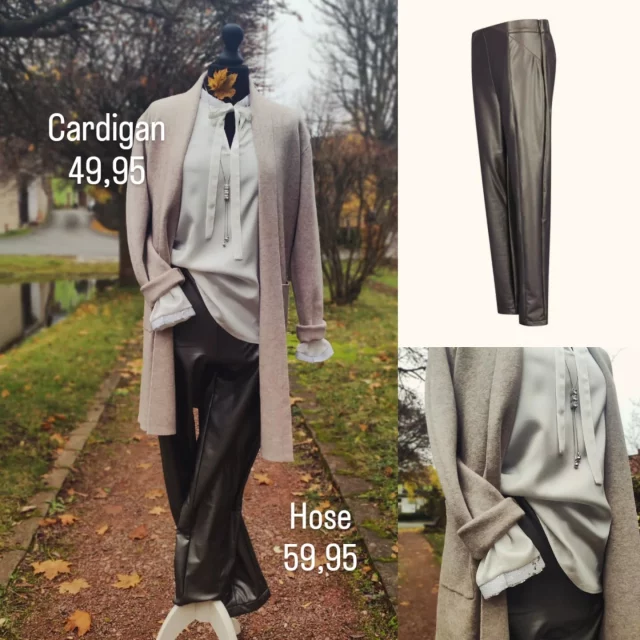 👉🏼 Super bequeme Hose aus Lederimitat in anthrazitfarben von Hajo-Mode.
👉🏼 Kombiniert mit einer zarten Bluse von Seidel und einen Strick-Cardigan ist es das perfekte November- Outfit. 🍂
.
.
.
#instafashion
#november #novemberoutfit #cardigan #lederleggings #thüringenentdecken #schleiz #badlobenstein #zeulenroda #zeulenrodatriebes #pausa #pahren #auma #weida #neustadtorla #pößneck #rudolstadt #saalburg #saalburgebersdorf #blankenstein #blankenburg #hirschbergsaale #gefell #tanna #hermsdorf #plauen #instagood