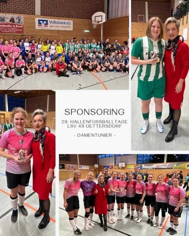 29. Hallenfußballtage des LSV 49 Oettersdorf.
Wir durften erneut Sponsor sein. Diesmal für das Damenturnier - hier kämpften 7 Mannschaften um die Ehre und den Pokal 🏆.
Super sportliche Leistung der Neustädterinnen, die sich verdient den Pokal holten. ⚽💪🏼
Mein Gewinner der Herzen ❤️ war die Frauenmannschaft aus meinem Heimatdorf - Oettersdorf -  die sich den 3. Platz sicherte.
Respekt an alle Teilnehmerinnen und weiterhin viel Spaß am Frauenfußball. 
.
.
.
.
#sponsoring
#frauenfussball #schleiz #lsvoettersdorf #sportfrei