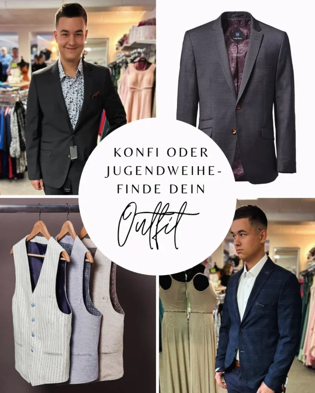 Ob Anzug oder Kombination, Jeans oder Stoffhose, Sakko oder Weste, Fliege oder Krawatte - finde deinen eigenen Style.

#mensfashion #jugendweihe #anzug #konfirmationsanzug #abiball