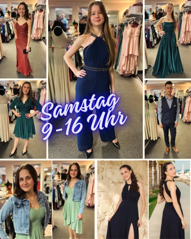 Diesen Samstag, 21. Februar, sind wir für euch noch einmal bis 16 Uhr im Geschäft. 👗👔
Wir freuen uns auf euch und wünschen euch allen noch eine entspannte Winterferienzeit. ❄️😘

#konfirmation
#Jugendweihe #abiballkleid2026 #thüringen #jumpsuit