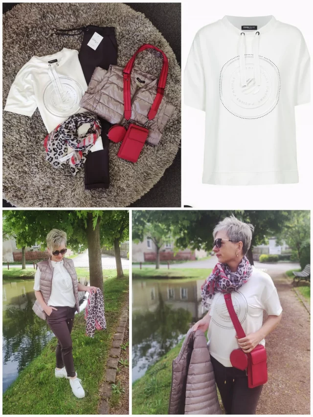 Für einen entspannten Look im Mai sorgt das modische Shirt mit kurzem Arm, Frontprint und Tunnelzug.
Der Material-Mix aus Modal, Viskose und Elasthan bietet hohen Tragekomfort.
Die Jerseyhose im Braunton, das Tuch im Leo-Look sowie die leichte Steppweste runden das sommerliche Outfit ab.

👉🏼 Shirt 69,95
👉🏼 Hose 69,95
👉🏼 Weste 79,95
👉🏼 Tuch 14,95
👉🏼 Tasche 29,95

#saaleorlakreis #badlobenstein #jena #pößneck #zeulenroda
