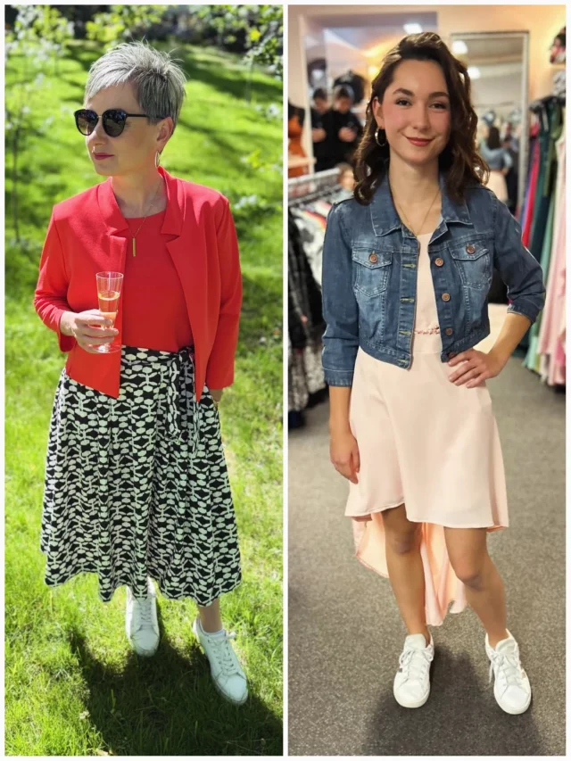 Styling Tipp 👟🥂👗

Turnschuhe zum Kleid -  bei festlichen Anlässen wie Hochzeiten, Jugendweihen oder Konfirmationen mittlerweile ein beliebter Trend, der Komfort und modernen Stil vereint. Besonders bei Feierlichkeiten im Freien sind sie oft praktischer als Absätze, die im Rasen einsinken können.

Die wichtigsten Styling-Regeln

Minimalismus statt Sportlichkeit:
Wählt schmale, minimalistische Sneaker in neutralen Farben wie Weiß, Beige oder Pastelltönen. Leder- oder Kunstledermodelle wirken oft edler als Textilvarianten.

Sauberkeit ist Pflicht:
Für einen festlichen Look müssen die Schuhe absolut sauber und in neuwertigem Zustand sein.

Habt alle einen schönen Start ins Wochenende.

#konfirmationskleid #styleover40 #greiz #pößneck #gera